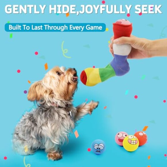 Soft Latex Squeaky Dog Balls 8-Pack for Puppies Small Breed Play - Picture 4 of 7